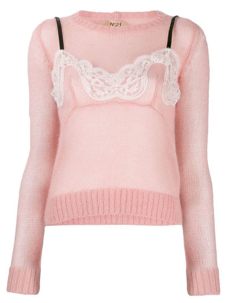 Nº21 bow detail ruched blouse - Pink
