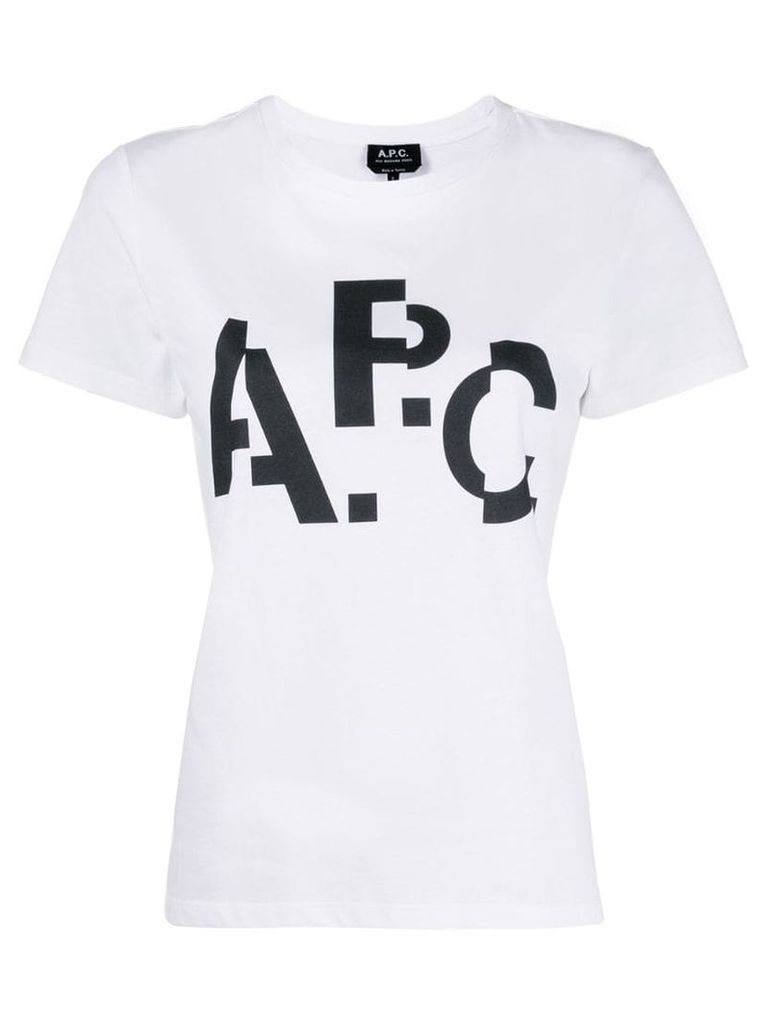 A.P.C. logo print T-shirt - White