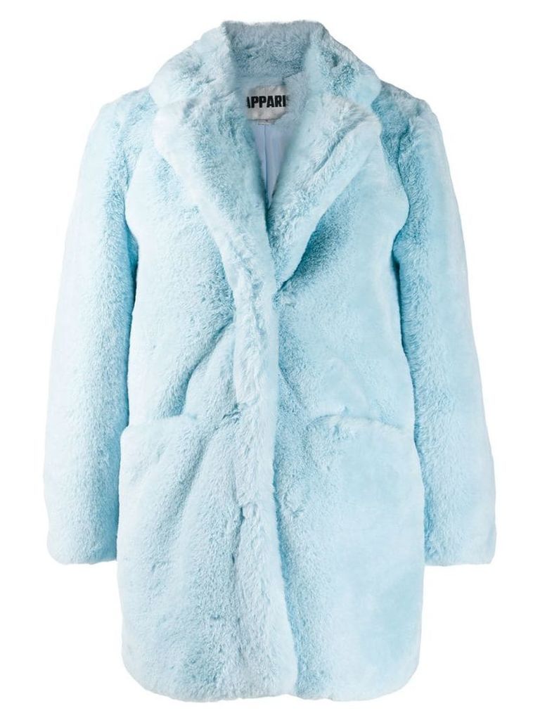 Apparis Sophie faux fur coat - Blue