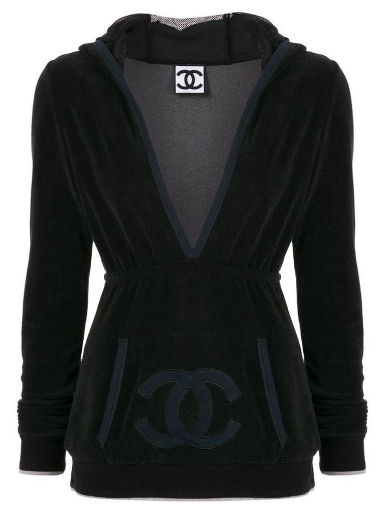 Chanel Pre-Owned interlocking CC hoodie - Black