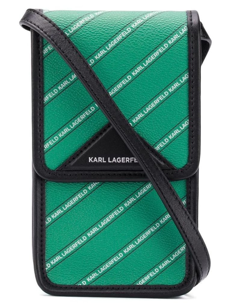 Karl Lagerfeld K/Stripe Logo Super Mini bag - Green