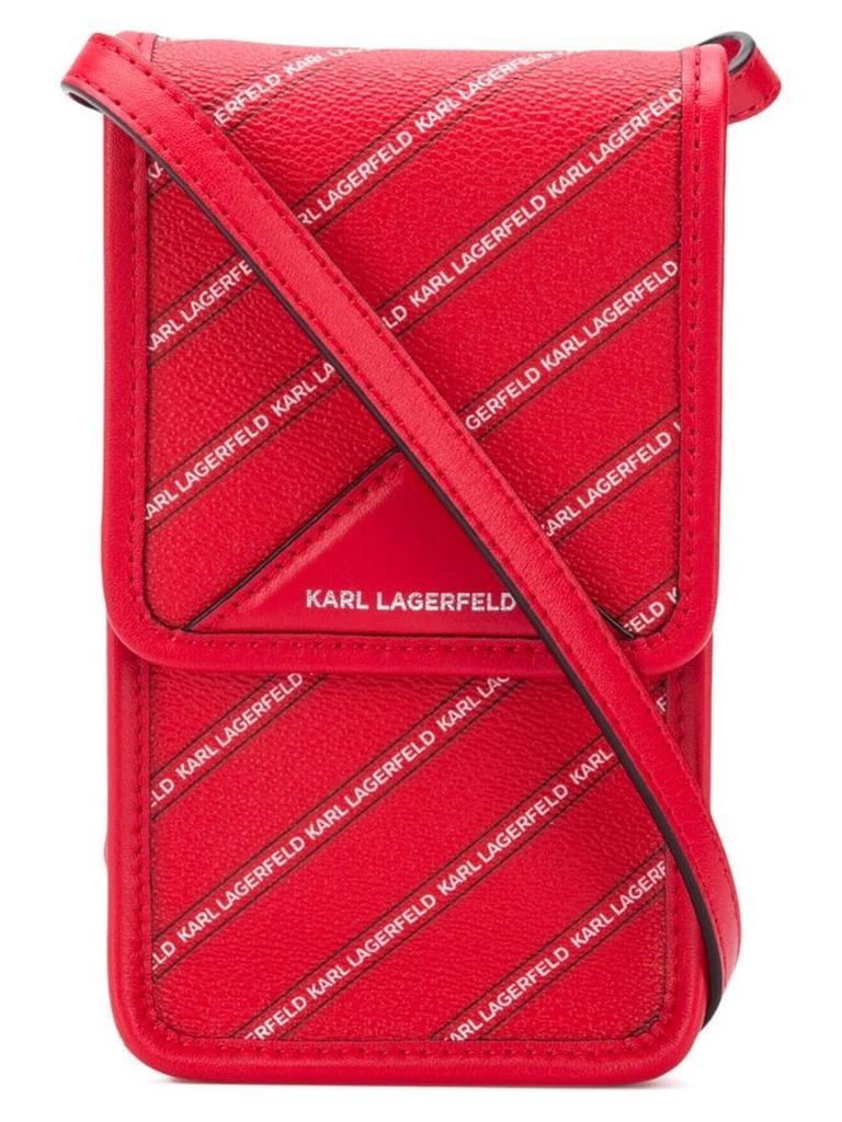 Karl Lagerfeld K/Stripe Logo Super Mini bag - Red
