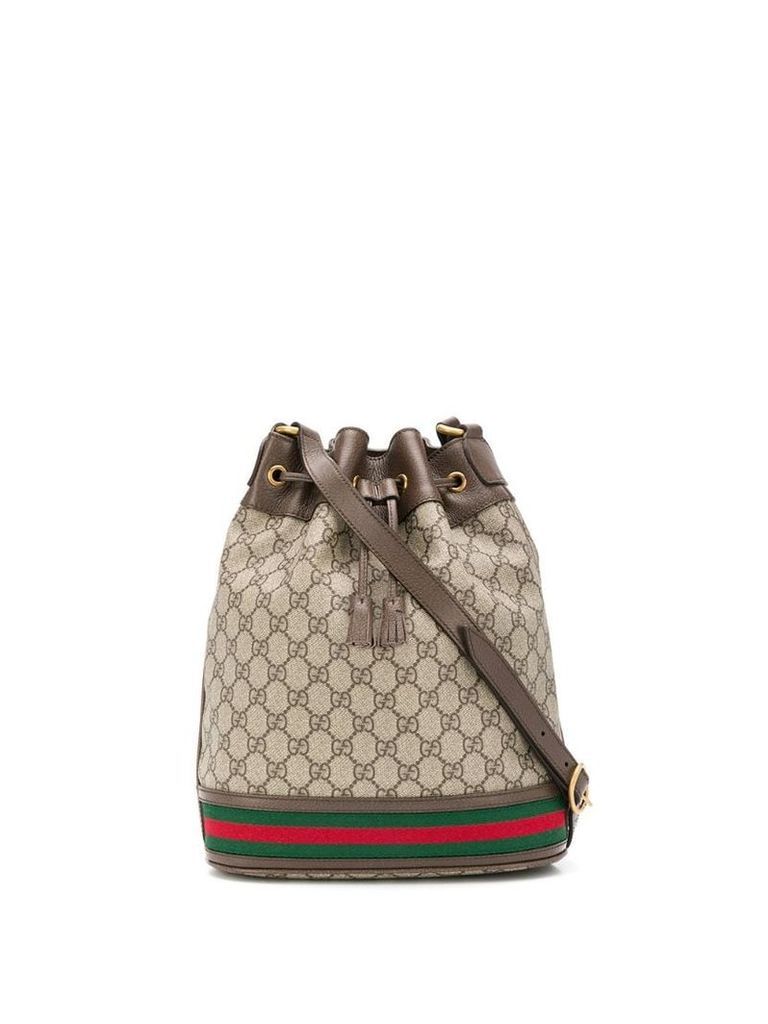 Gucci GG pattern bucket bag - Brown