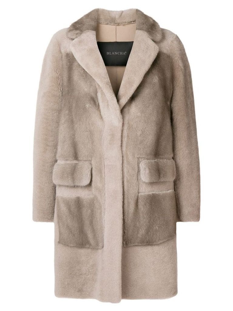 Blancha midi buttoned coat - Grey