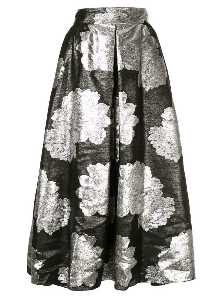 Ingie Paris floral metallic skirt - Black