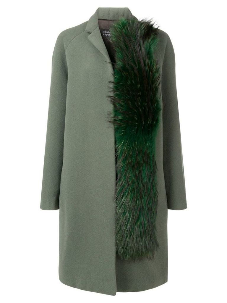 Gianluca Capannolo fox fur detail coat - Green