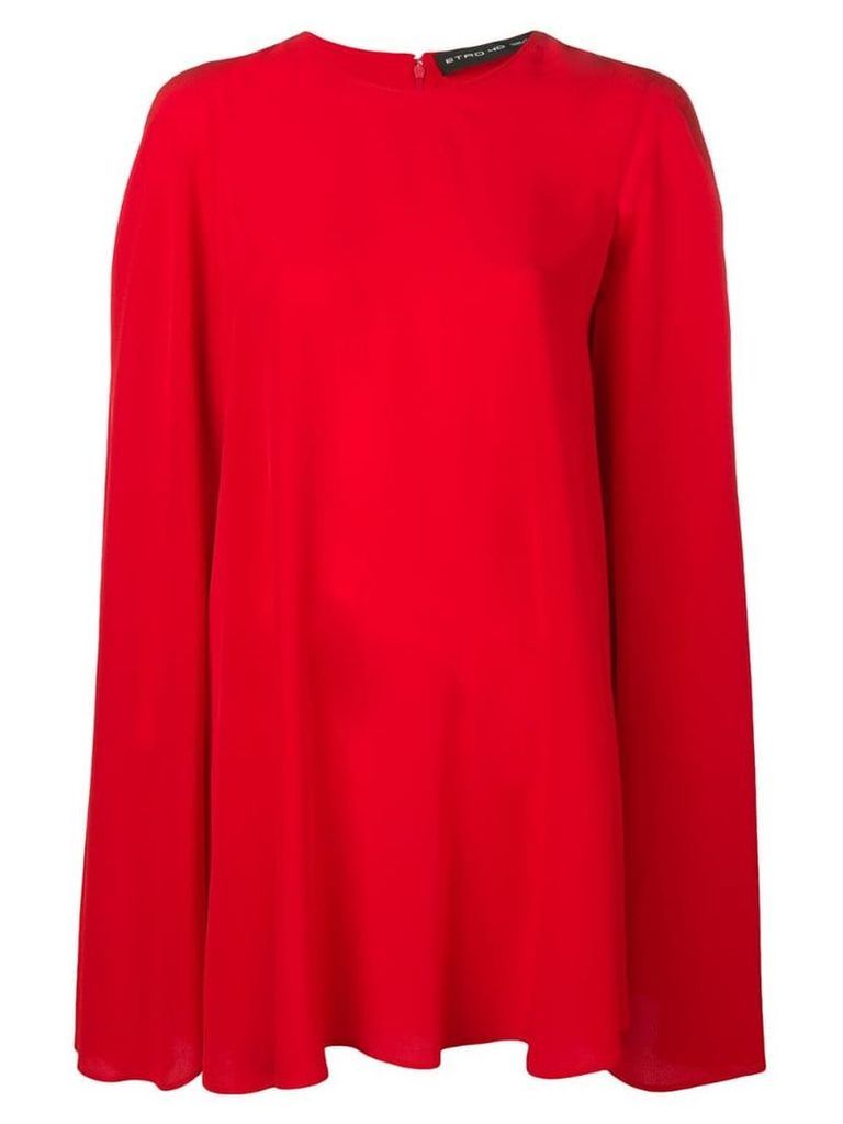 Etro short cape dress - Red