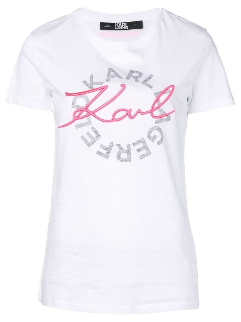 Karl Lagerfeld logo crewneck T-shirt - White