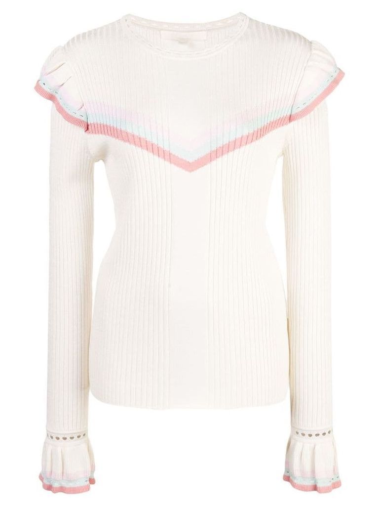 Jonathan Simkhai stripe detail sweater - White
