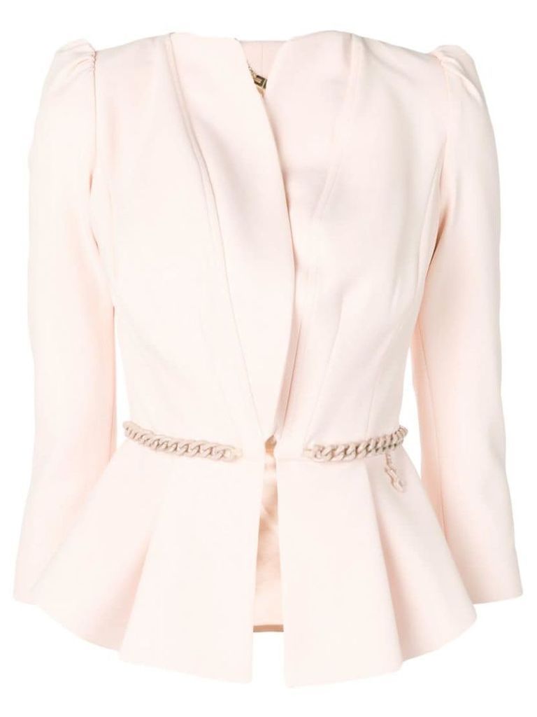 Elisabetta Franchi belted blazer jacket - Pink