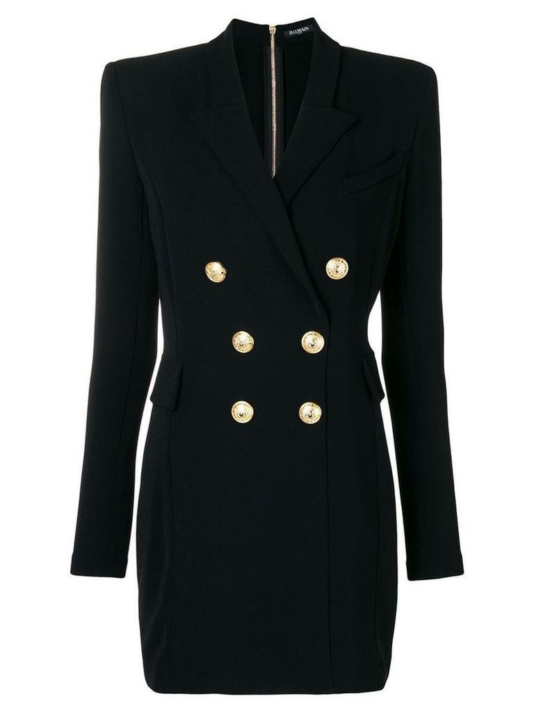 Balmain double-breasted suit dress - Black