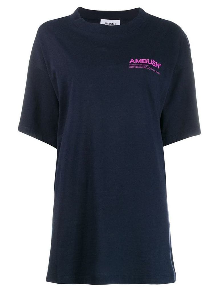 Ambush oversized logo print T-shirt - Blue