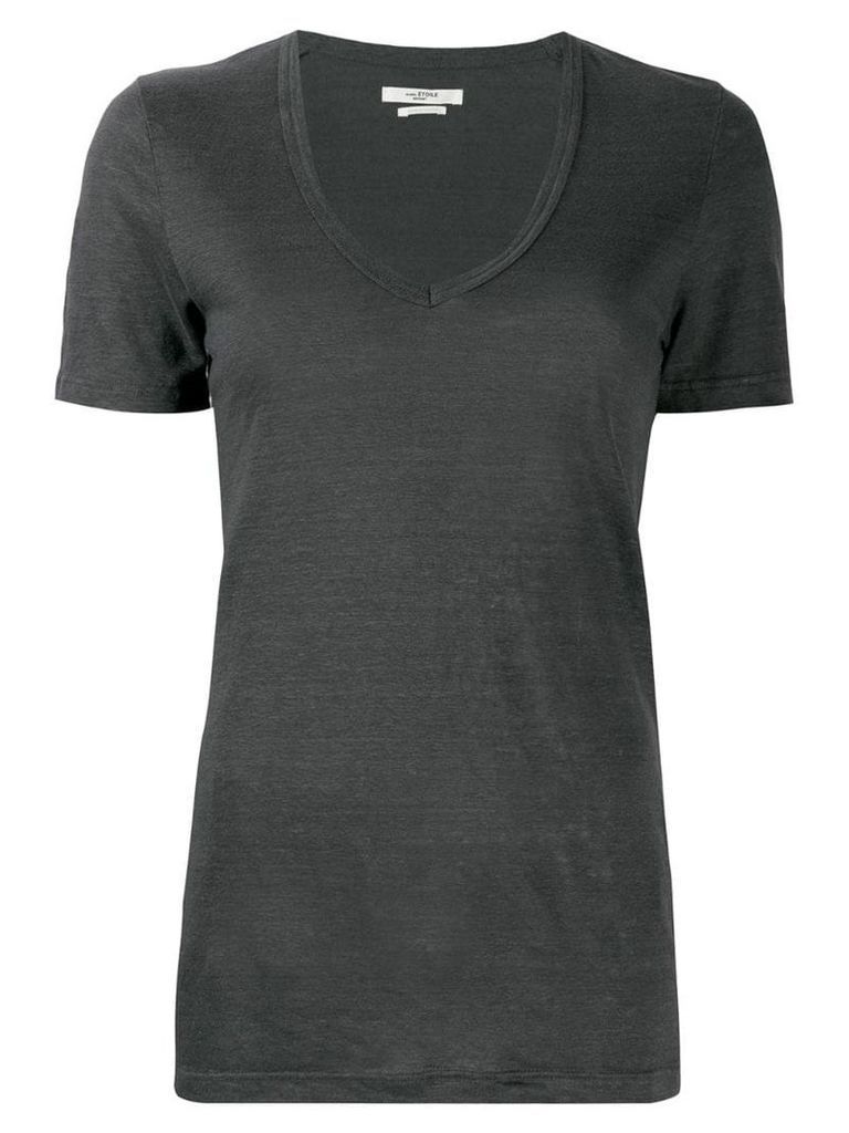 Isabel Marant Étoile v-neck linen T-shirt - Grey