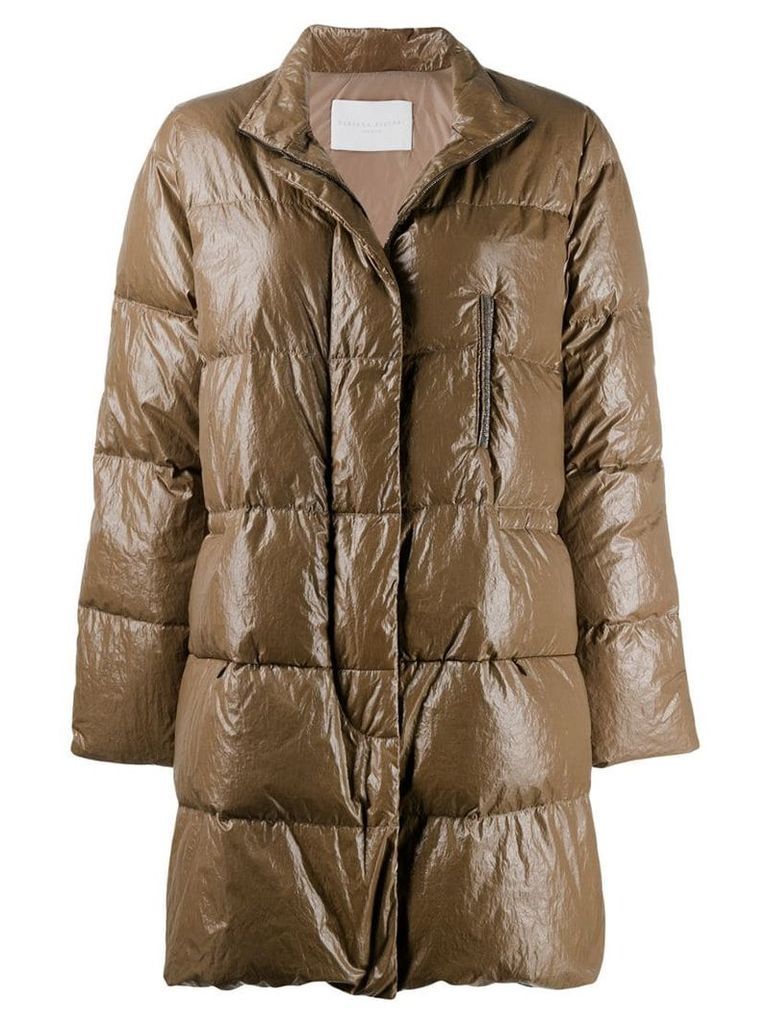 Fabiana Filippi oversized padded coat - Brown