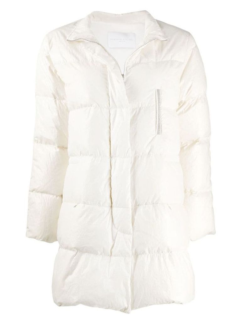 Fabiana Filippi oversized padded coat - White