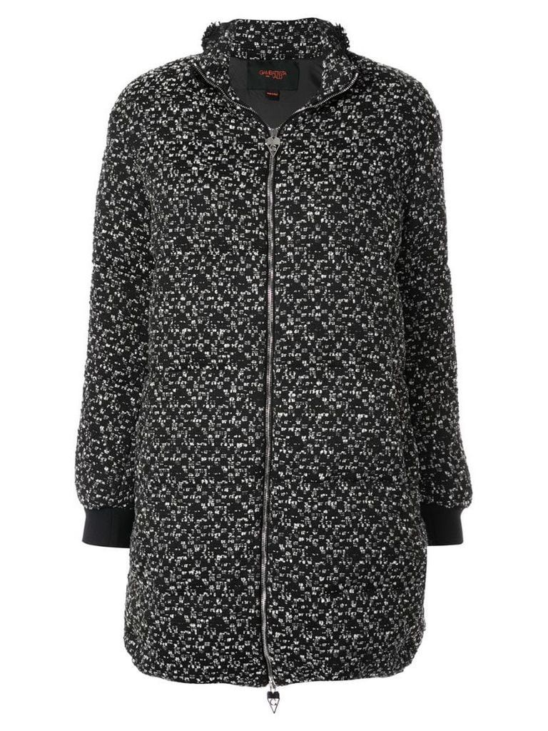 Giambattista Valli textured zip coat - Black
