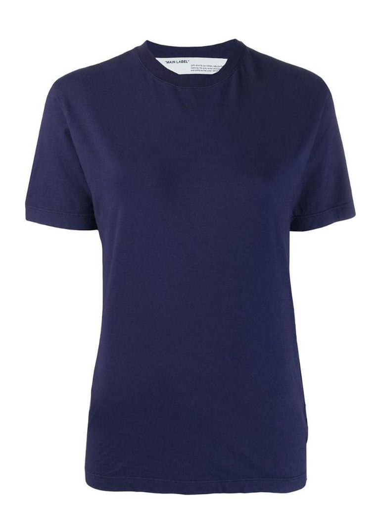 Off-White tonal logo print T-shirt - Blue