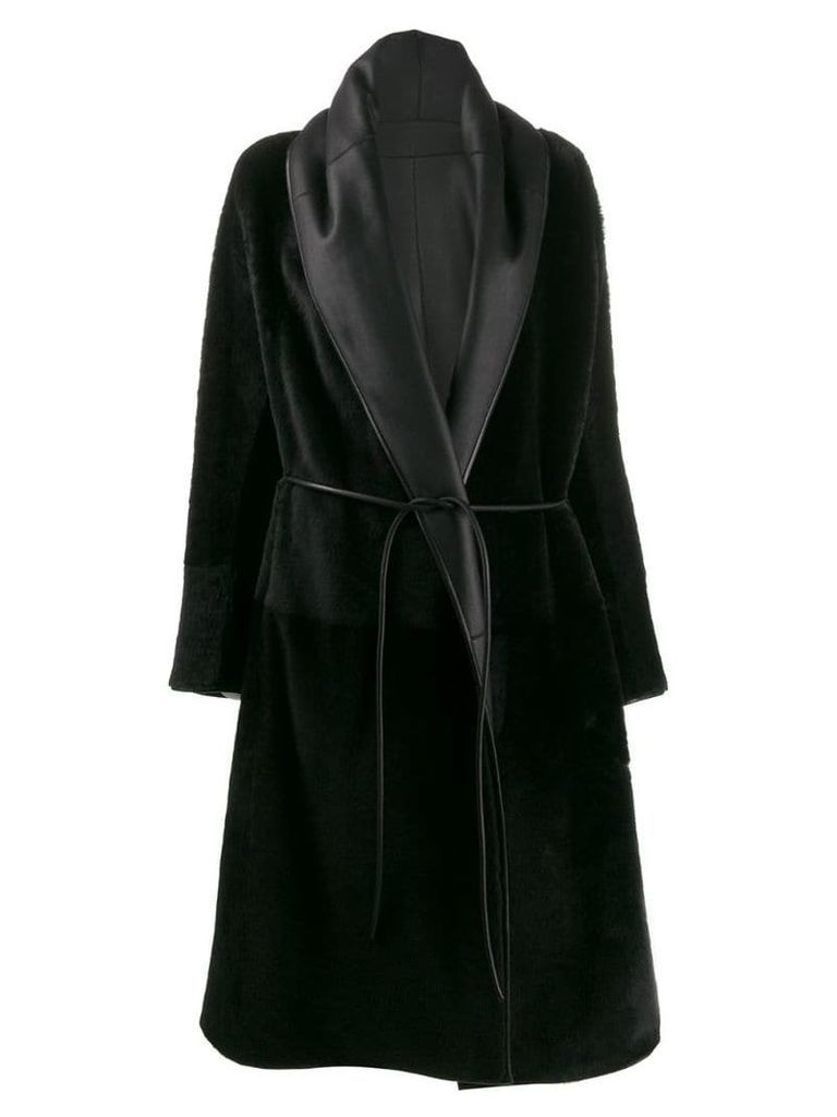 Max Mara Atelier tie waist coat - Black