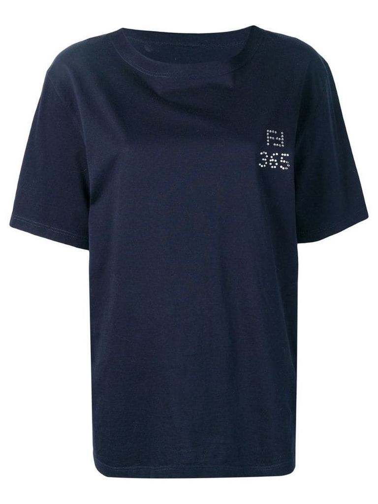 Fendi Pre-Owned 1980's rhinestone logo T-shirt - Blue