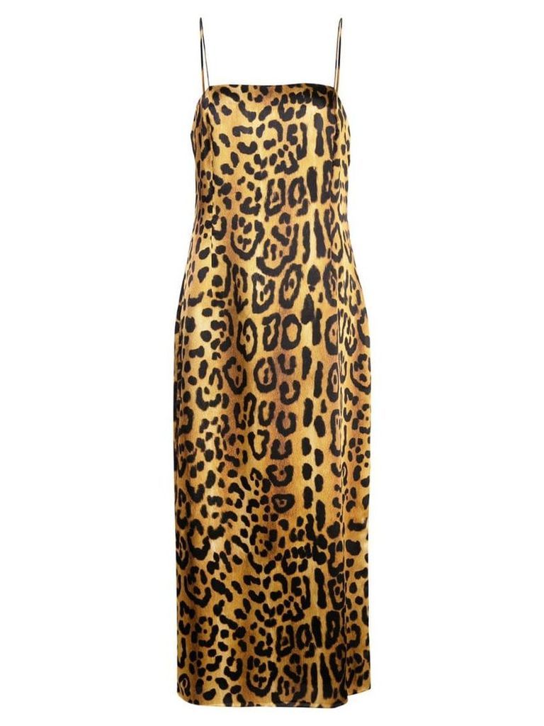 Adam Lippes leopard cami dress - Multicolour