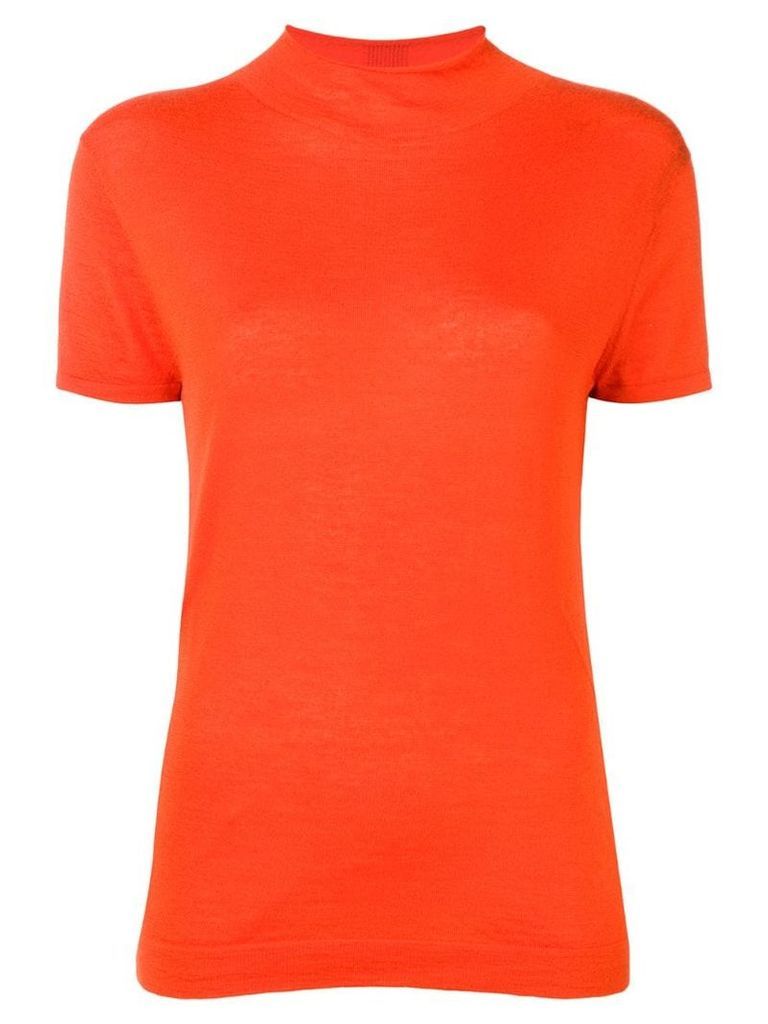 N.Peal mock neck knit top - Orange