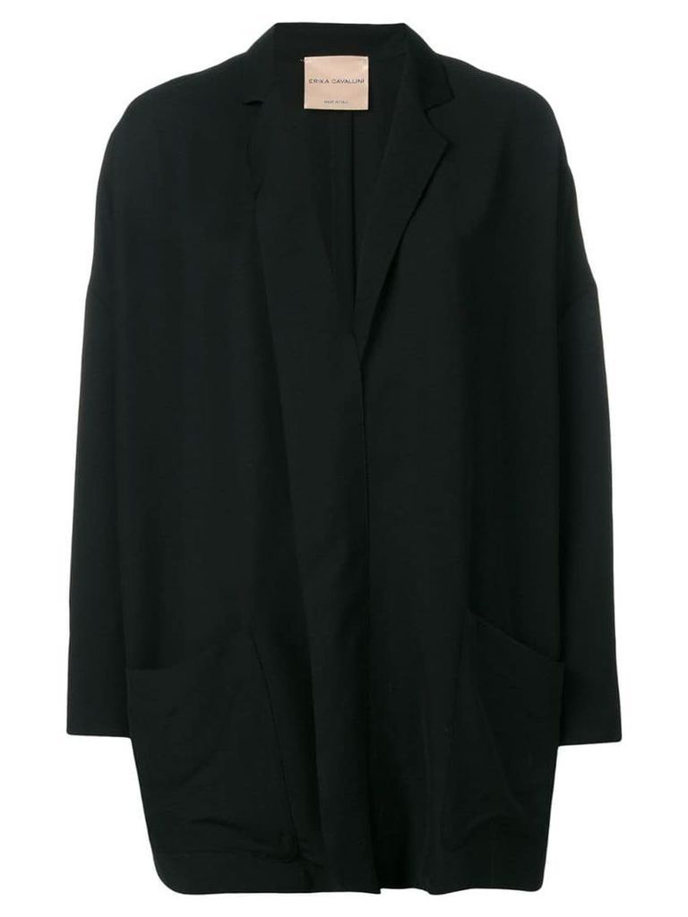 Erika Cavallini oversized draped blazer - Black