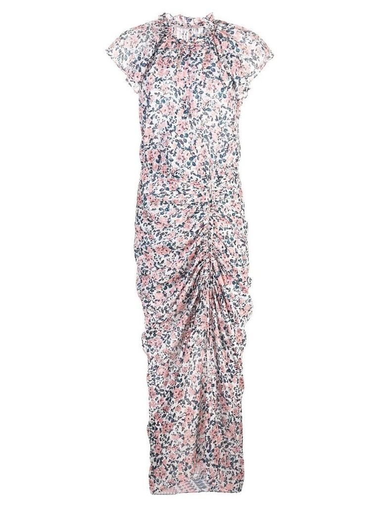 Veronica Beard ruched floral dress - Pink
