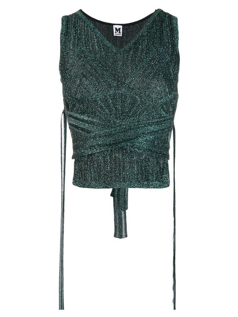 M Missoni lurex knit cropped top - Green
