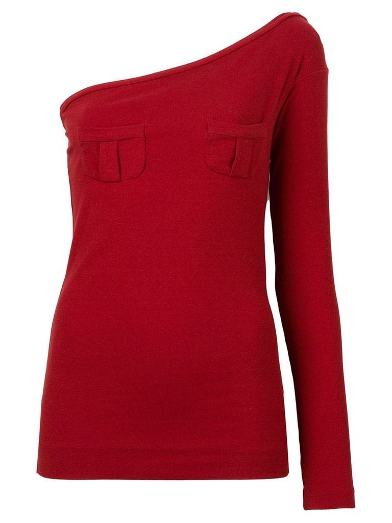 Romeo Gigli Pre-Owned single sleeve blouse - Red