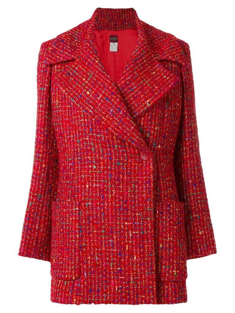 Kenzo Pre-Owned revere collar coat - Red