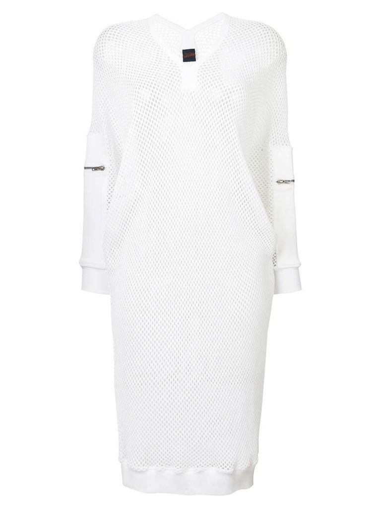 Jean Paul Gaultier Pre-Owned sporty mesh midi dress - White
