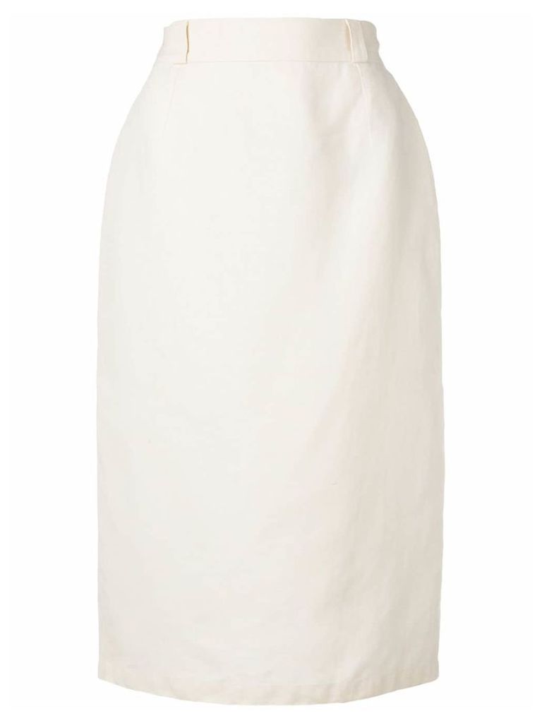 Versace Pre-Owned classic pencil skirt - White