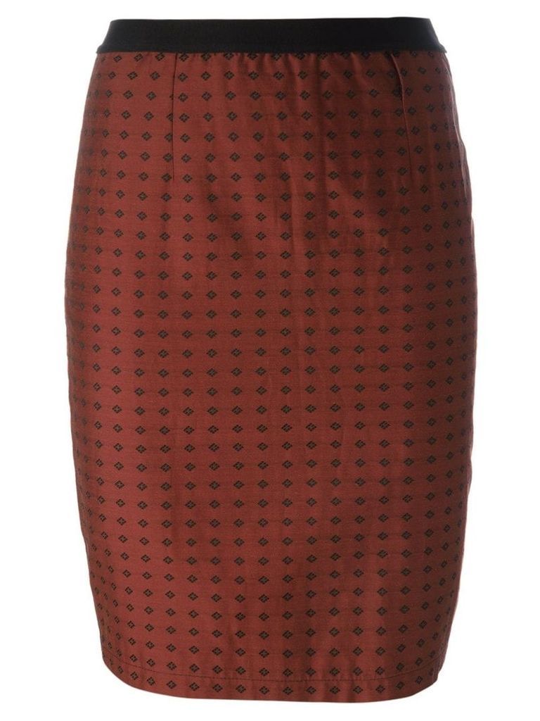 Jean Paul Gaultier Pre-Owned rhombus print skirt - Brown