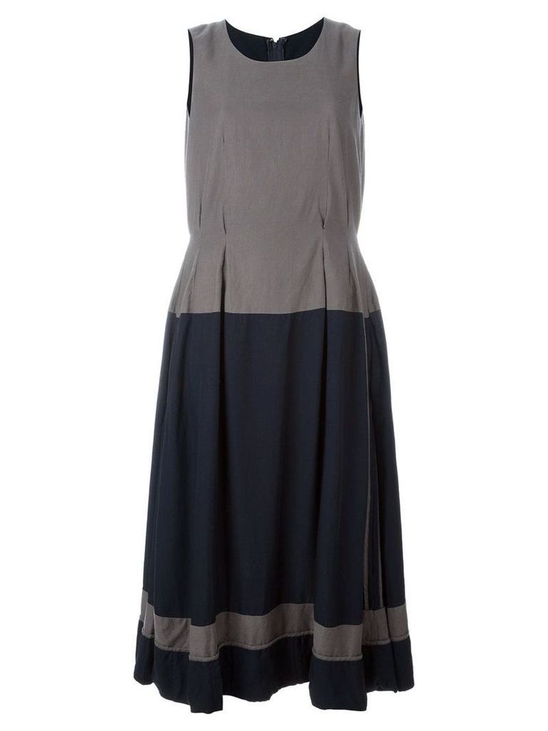 Comme Des Garçons Pre-Owned two-tone pleated dress - Grey