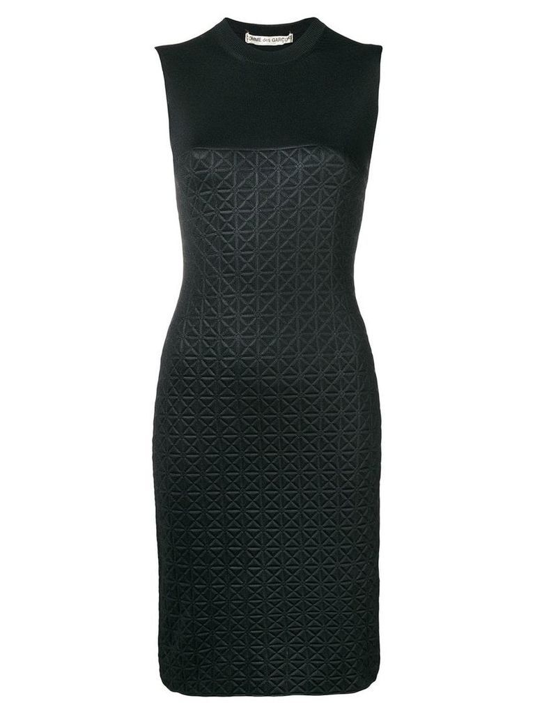 Comme Des Garçons Pre-Owned 1998 sleeveless embossed dress - Black