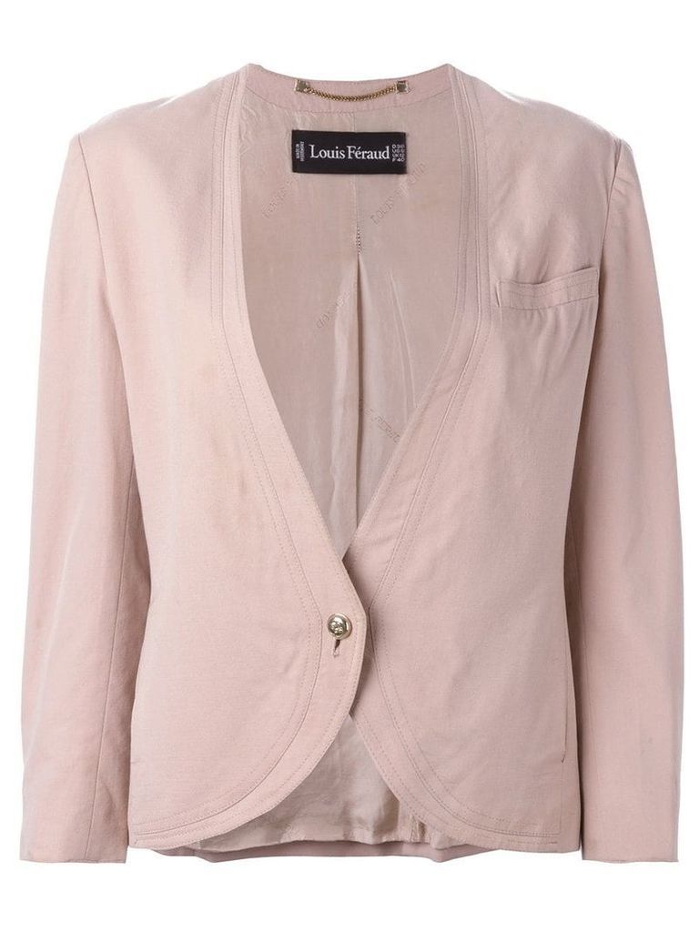 Louis Feraud Pre-Owned collarless jacket - PINK