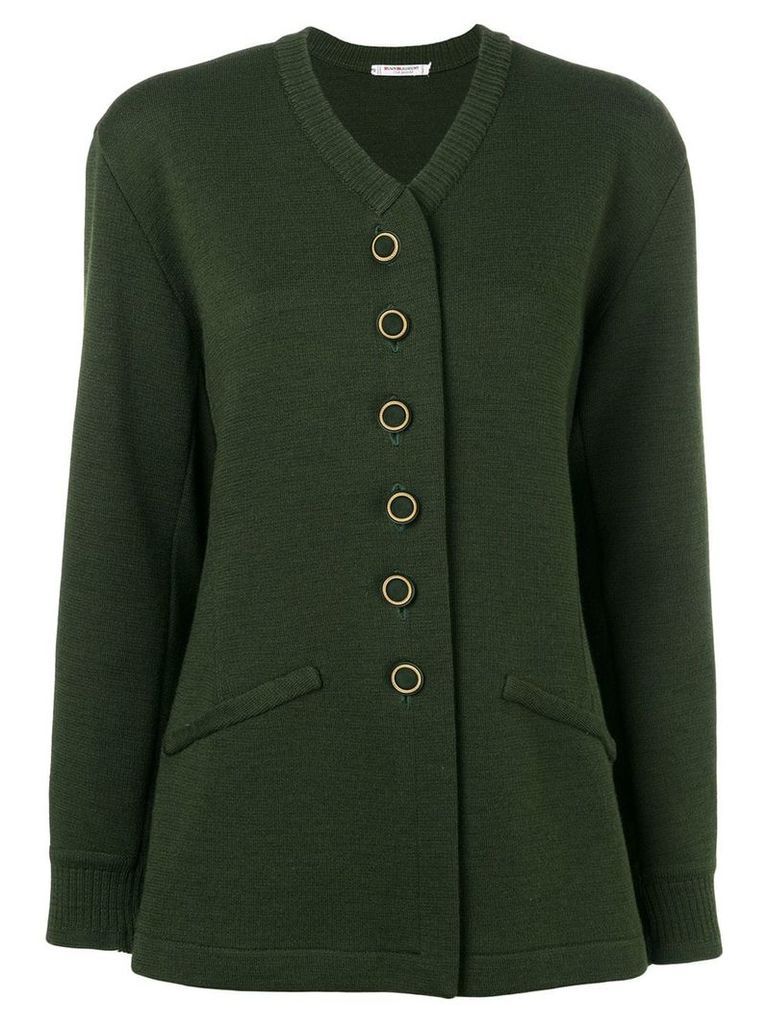 Yves Saint Laurent Pre-Owned knitted buttoned cardigan - Green