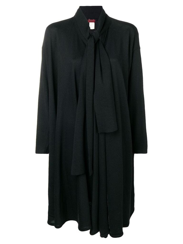 Kenzo Pre-Owned tie neckline draped jacket - Black