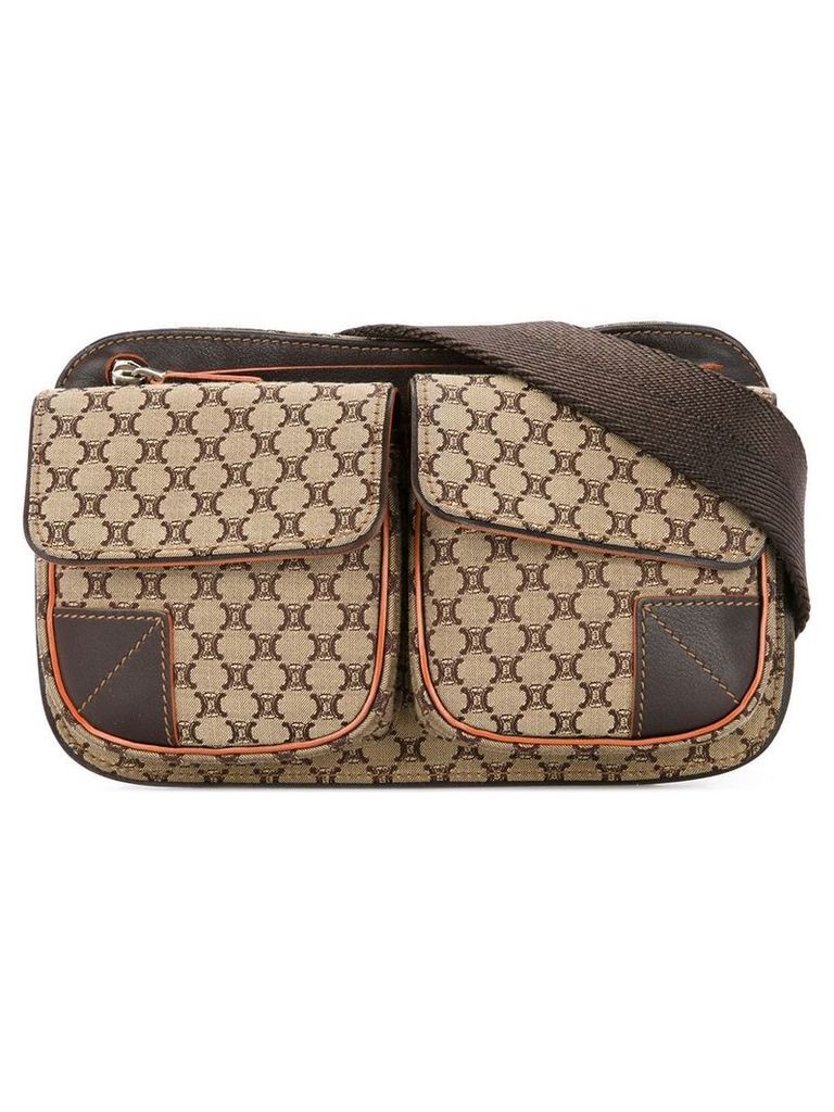 Céline Pre-Owned Macadam pattern belt bag - Brown