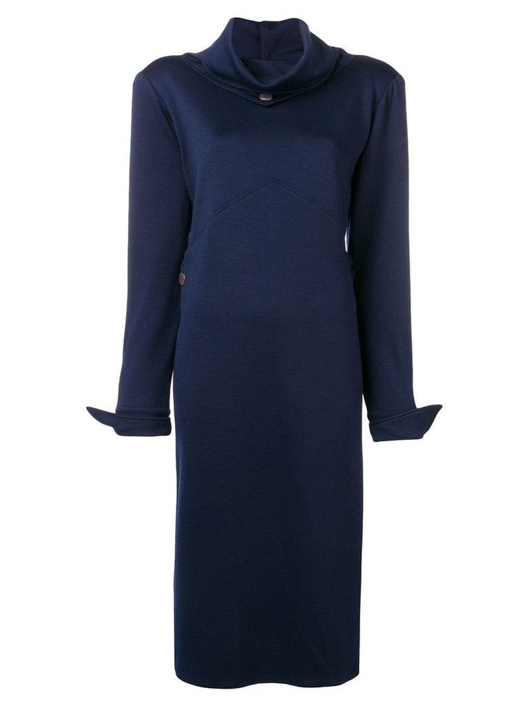 Fendi Pre-Owned 1980's fitted midi dress - Blue