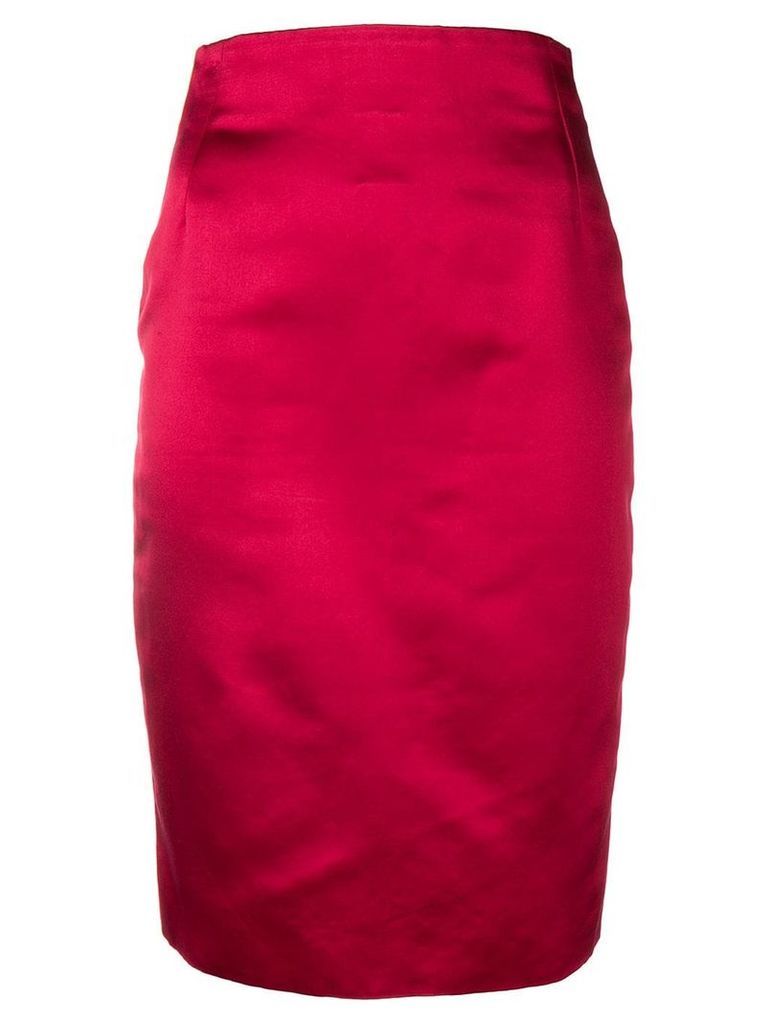 Versace Pre-Owned 1990's fitted pencil skirt - Red