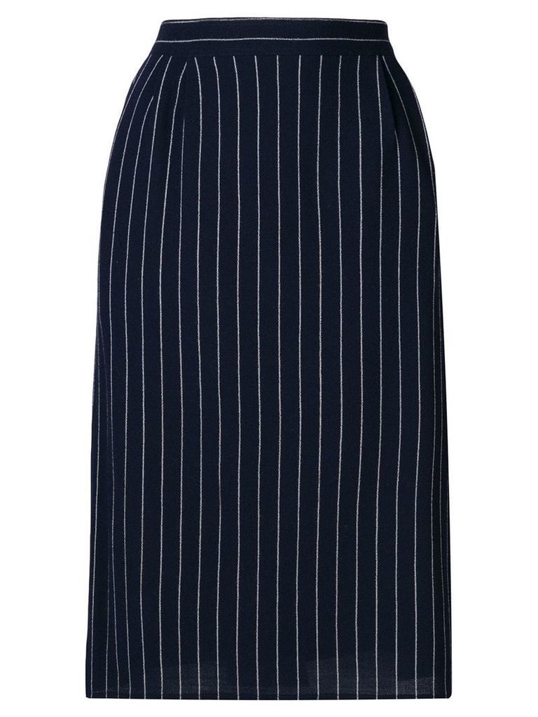Fendi Pre-Owned 1980's pinstripe tailored skirt - Blue