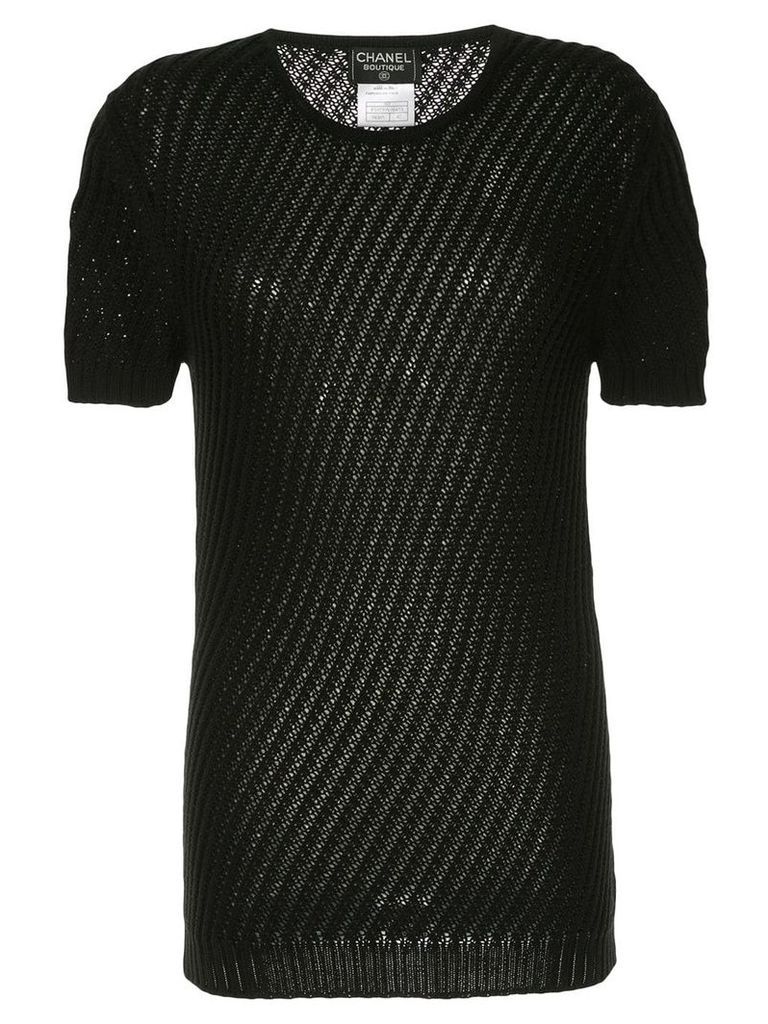 Chanel Pre-Owned 1998 short sleeve top - Black