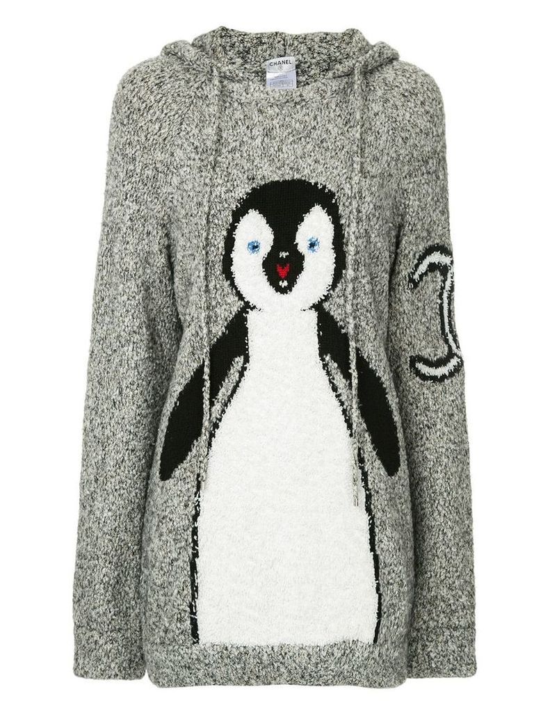 Chanel Pre-Owned 2007 knitted penguin hoodie - Grey