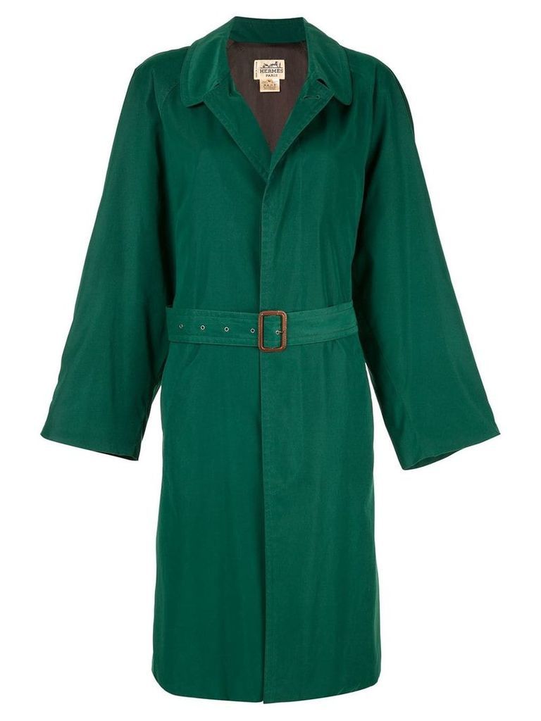 Hermès pre-owned classic trench coat - Green