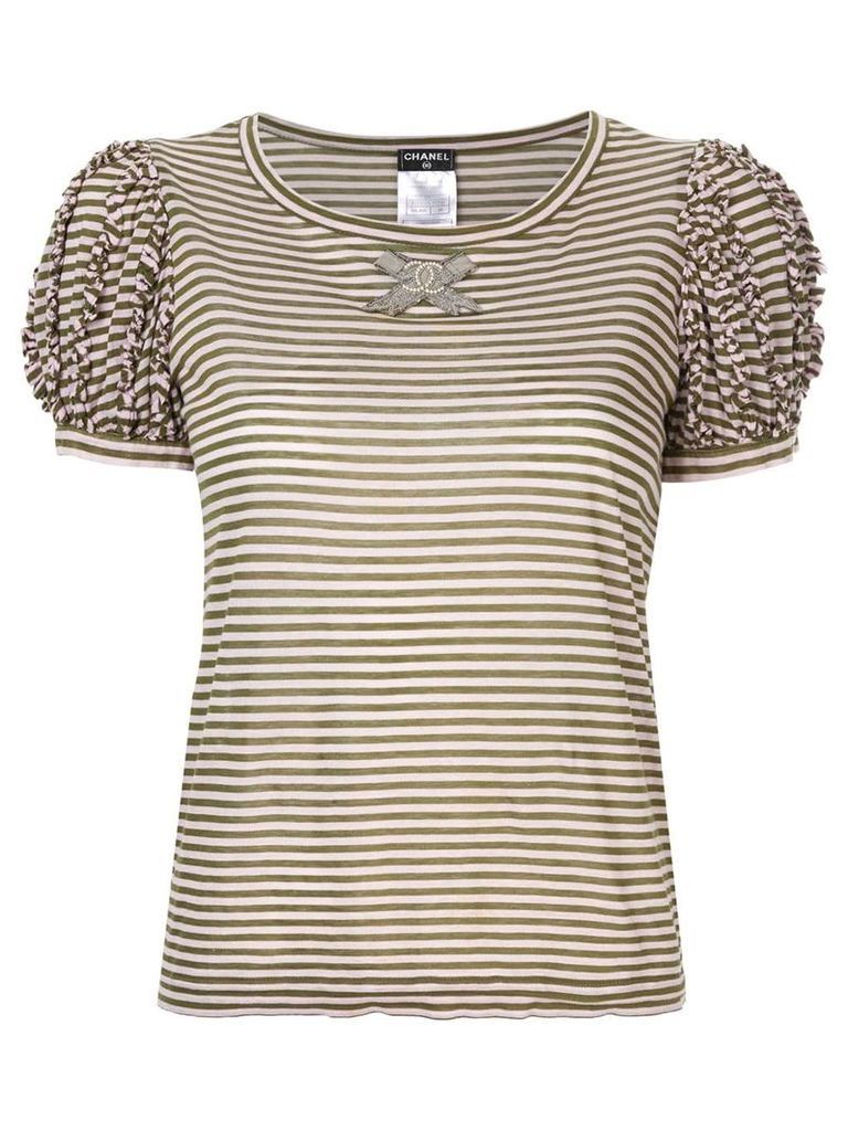 Chanel Pre-Owned striped T-shirt - Brown
