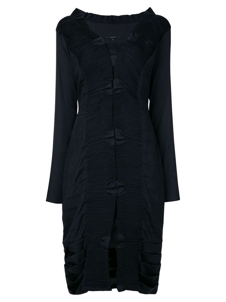 Gucci Pre-Owned pleated longsleeved midi dress - Black