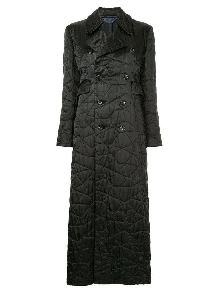 Comme Des Garçons Pre-Owned embroidered star padded coat - Black