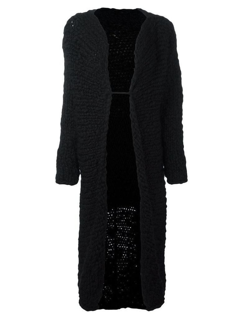 Yohji Yamamoto Pre-Owned knitted long coat - Black