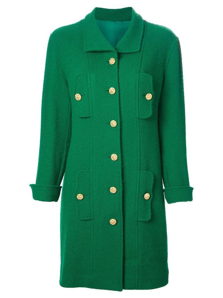 Chanel Pre-Owned single breasted coat - Green